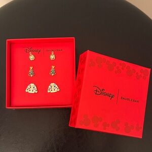 Disney Set of 3 Christmas Earrings.  Brand New!
